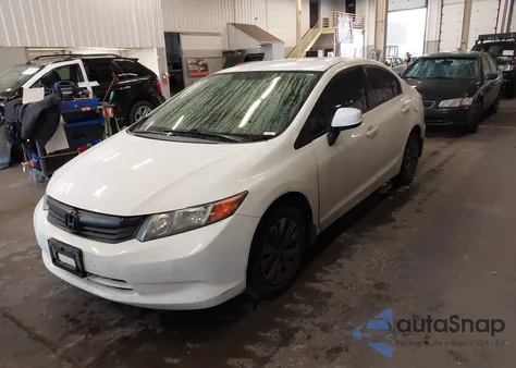 2012 Honda Civic Lx z USA, uszkodzony, nr VIN 19XFB2F56CE090897